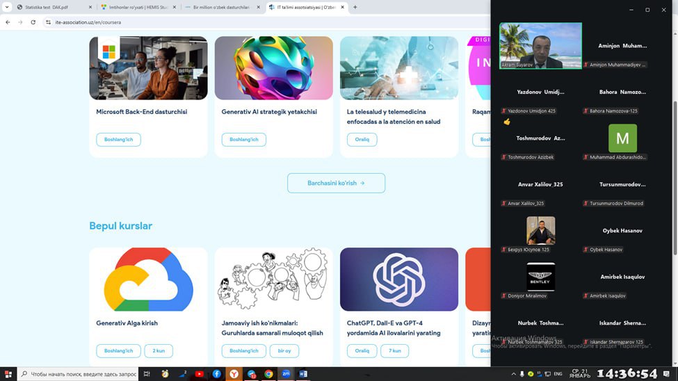  “Bir million dasturchi”