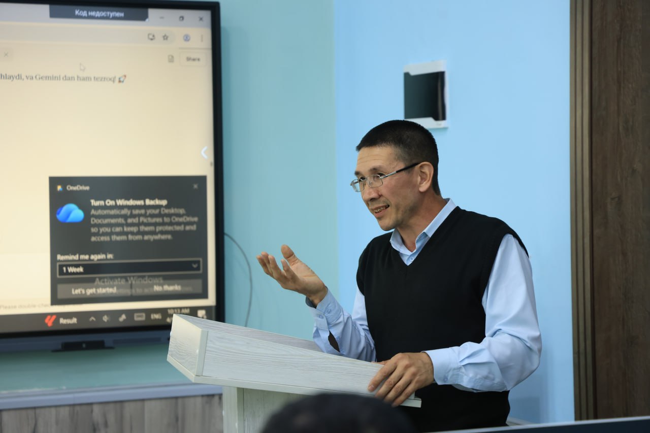 “Sun’iy intellekt savodxonligi” yo‘nalishida o‘quv mashg‘ulotlari olib borildi