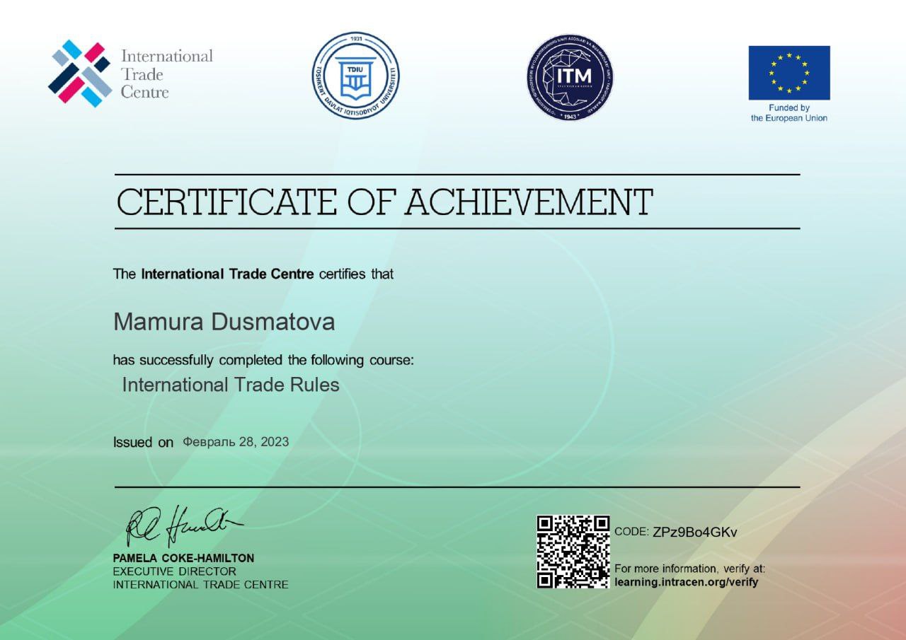 Institut o'qituvchisi - Xalqaro loyiha ishtirokchisi