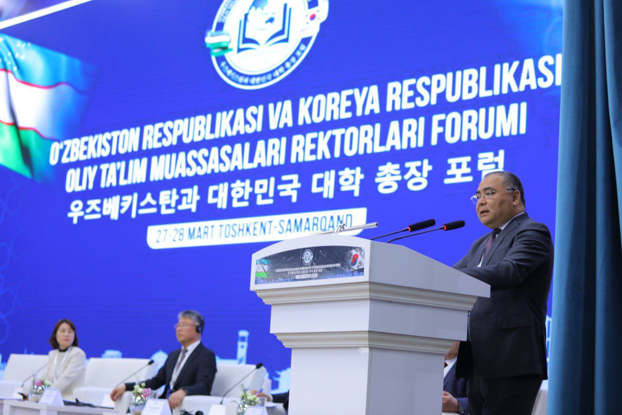 Oʻzbekiston Respublikasi va Koreya Respublikasi oliy taʼlim muassasalari rektorlari forumi boʻlib oʻtmoqda