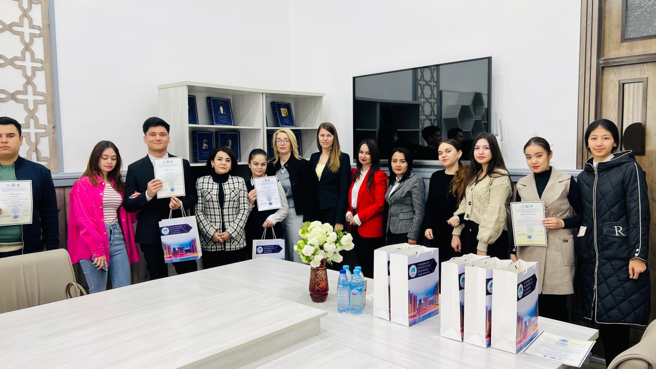 Samarqand iqtisodiyot va servis institutida o'tkazilgan "Rus tili bo'yicha Derjavin nomidagi II xalqaro olimpi...