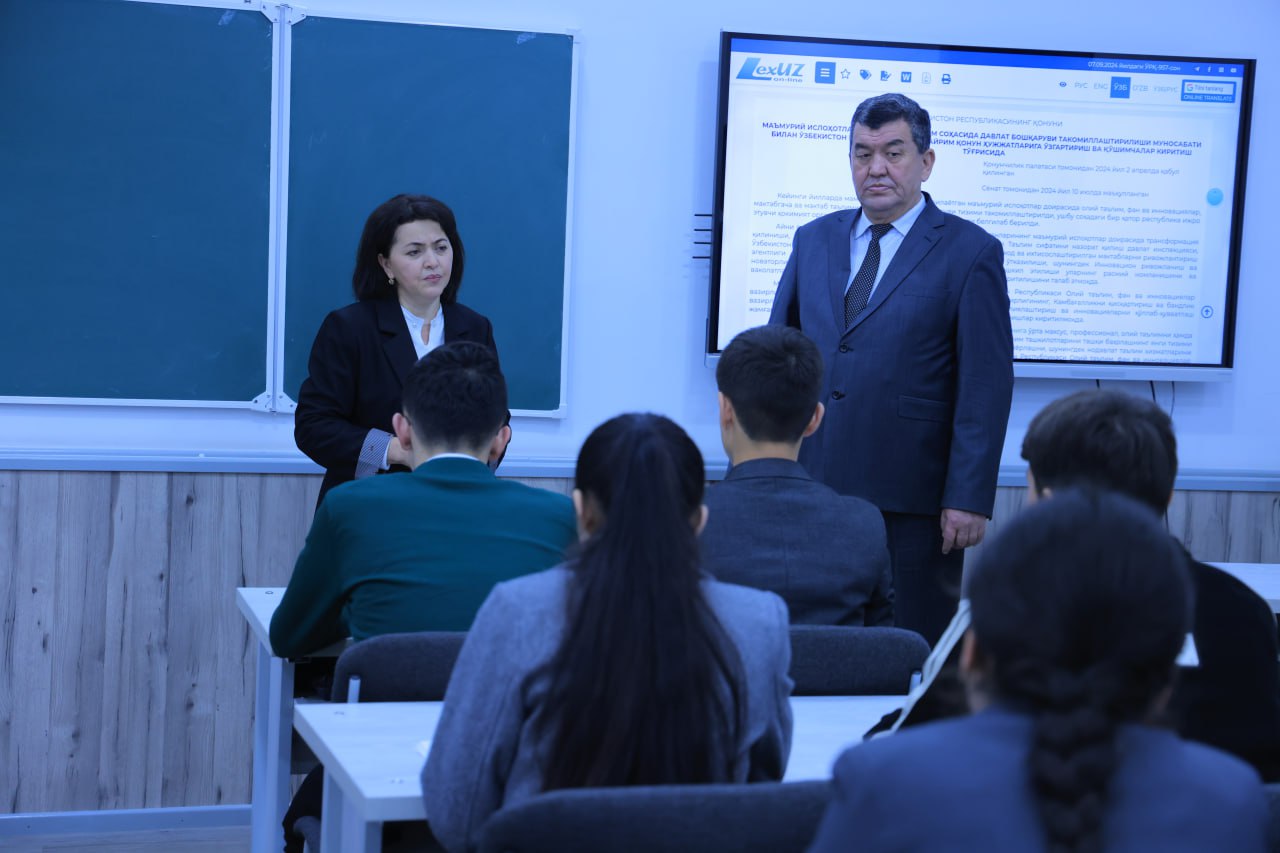 Navbatdagi huquqiy targʼibot tadbirlari servis fakultetida boʻlib oʻtdi 