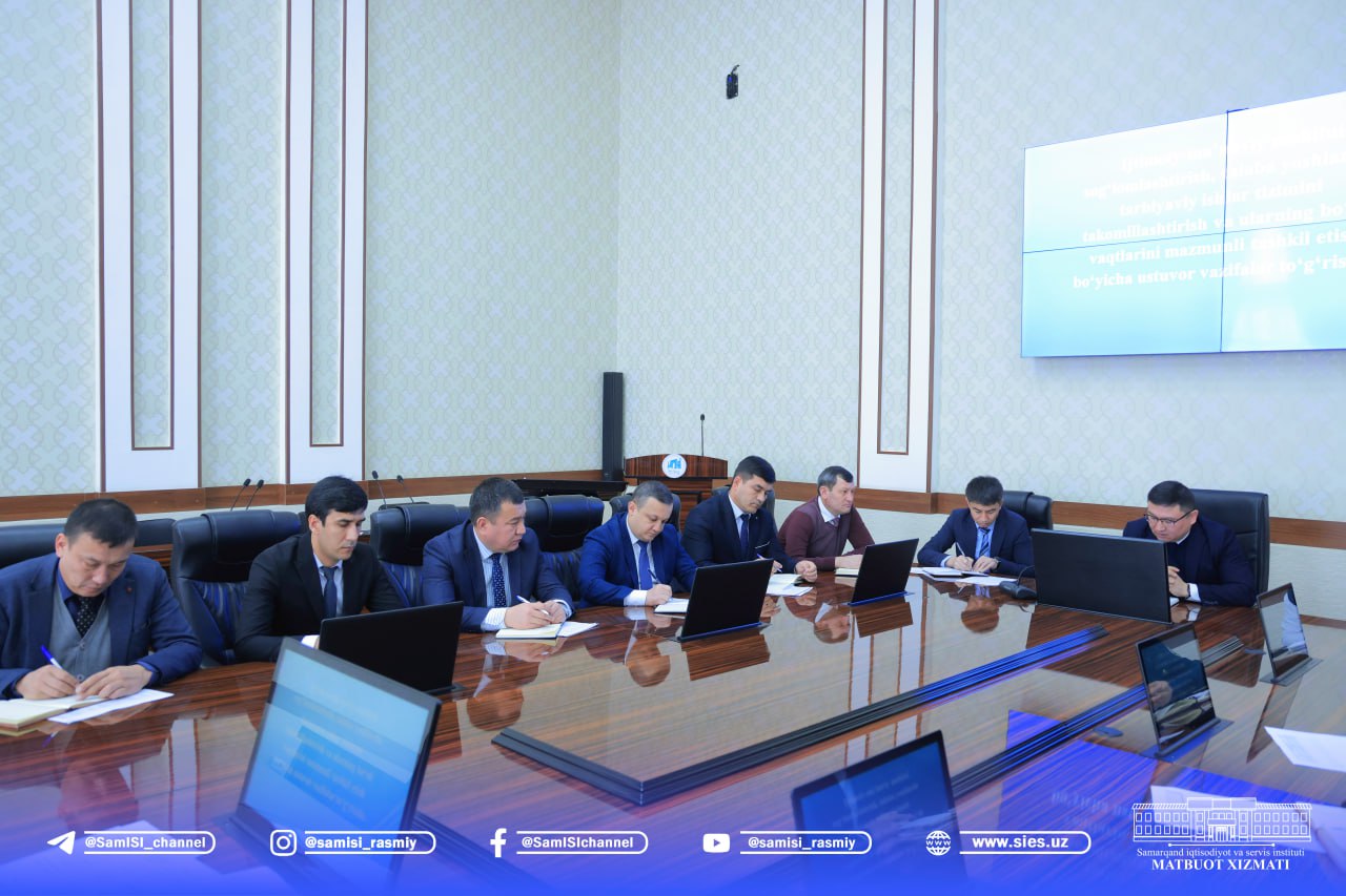 Institut rektori Muhiddin Poʻlatov boshchiligidagi yigʻilishda dolzarb masalalar muhoka etildi