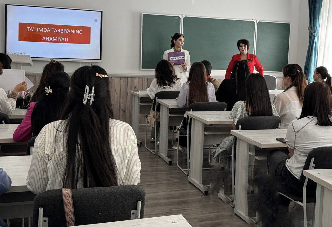 “Taʼlimda tarbiyaning ahamiyati” mavzusida talaba-qizlar bilan davra suhbati o‘tkazildi