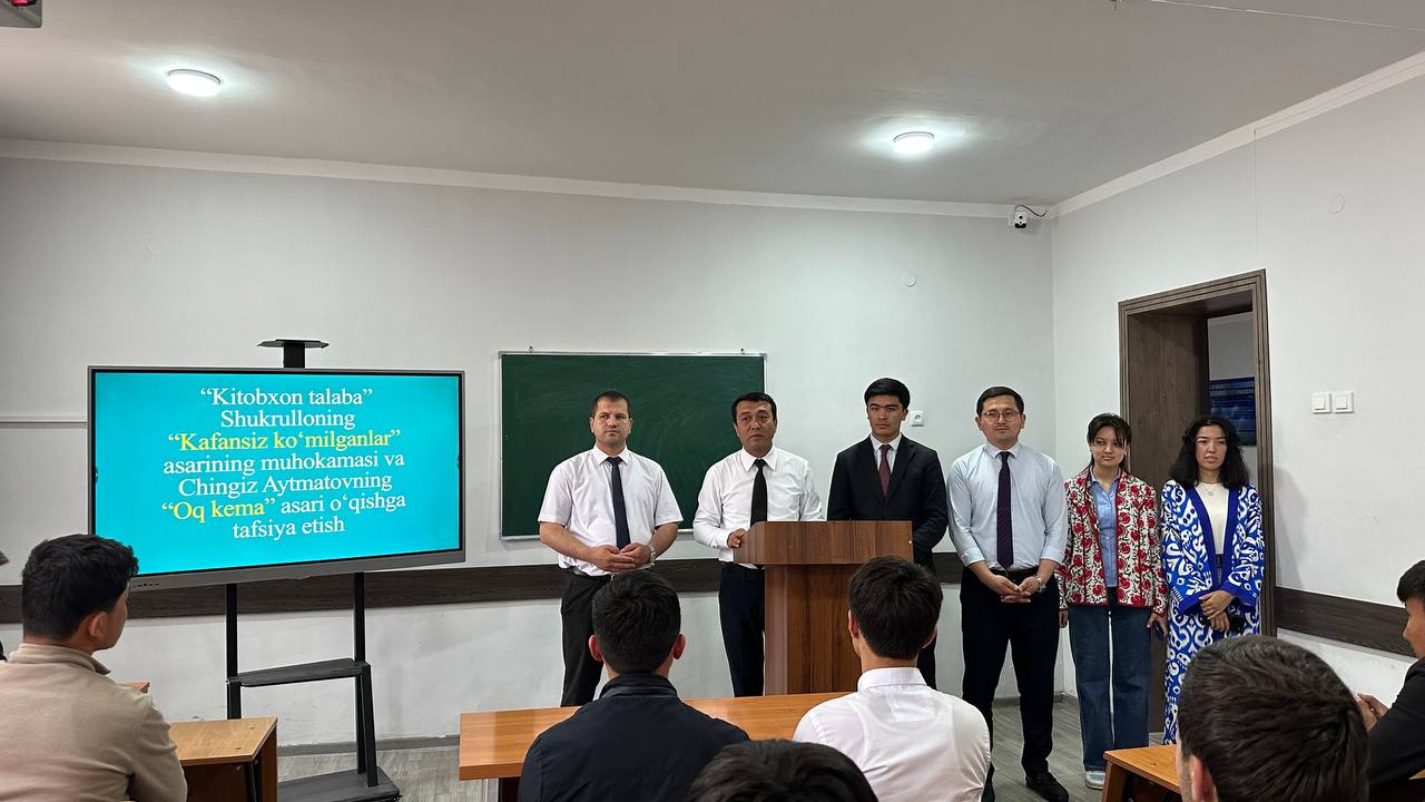 “Kitobxon talaba” loyihasi doirasida asar muhokamasi o‘tkazildi