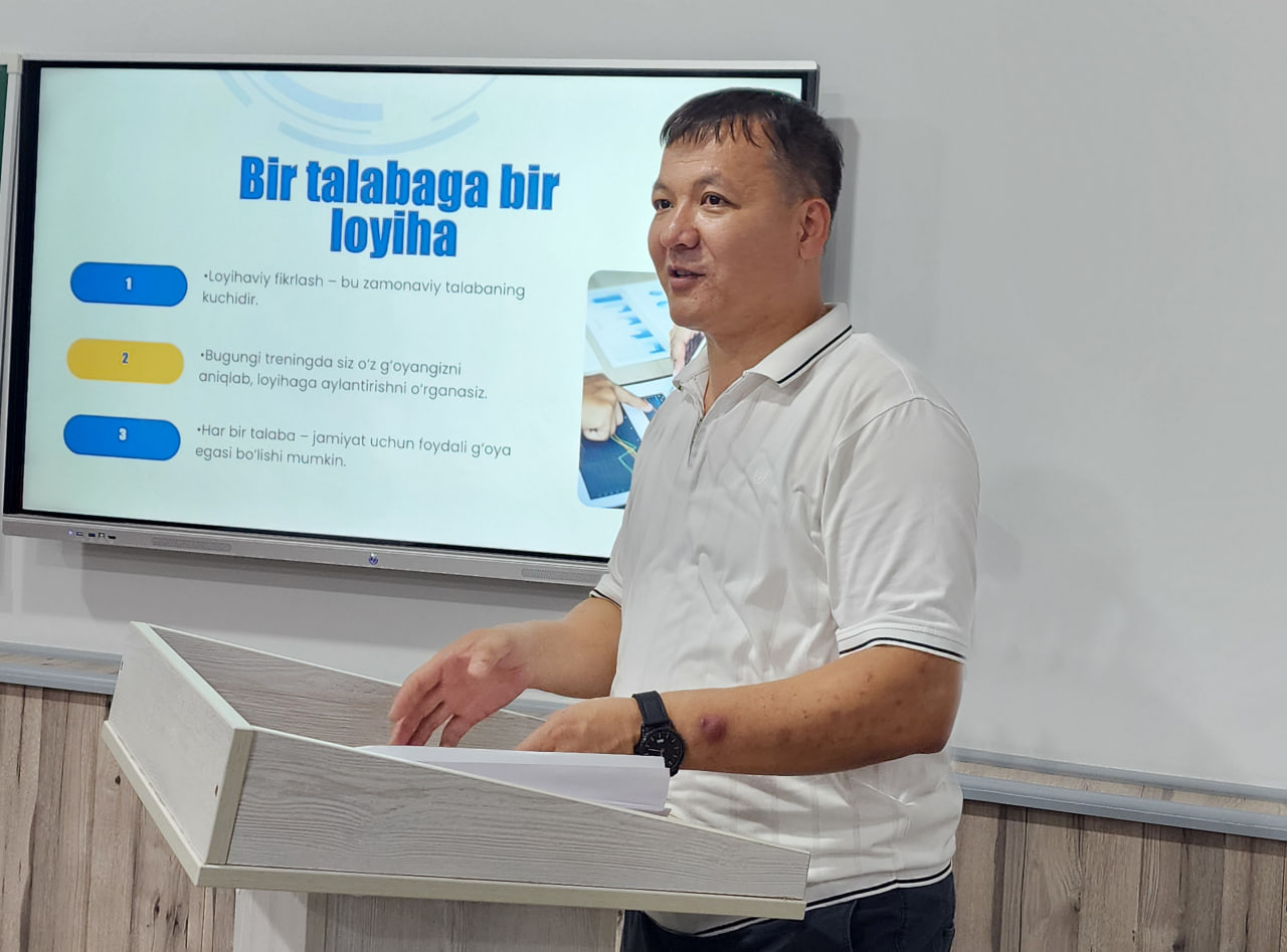 "Dolzarb 90 kun" doirasida “Bir talabaga – bir loyiha” dasturi doirasida to‘garak tashkil etildi