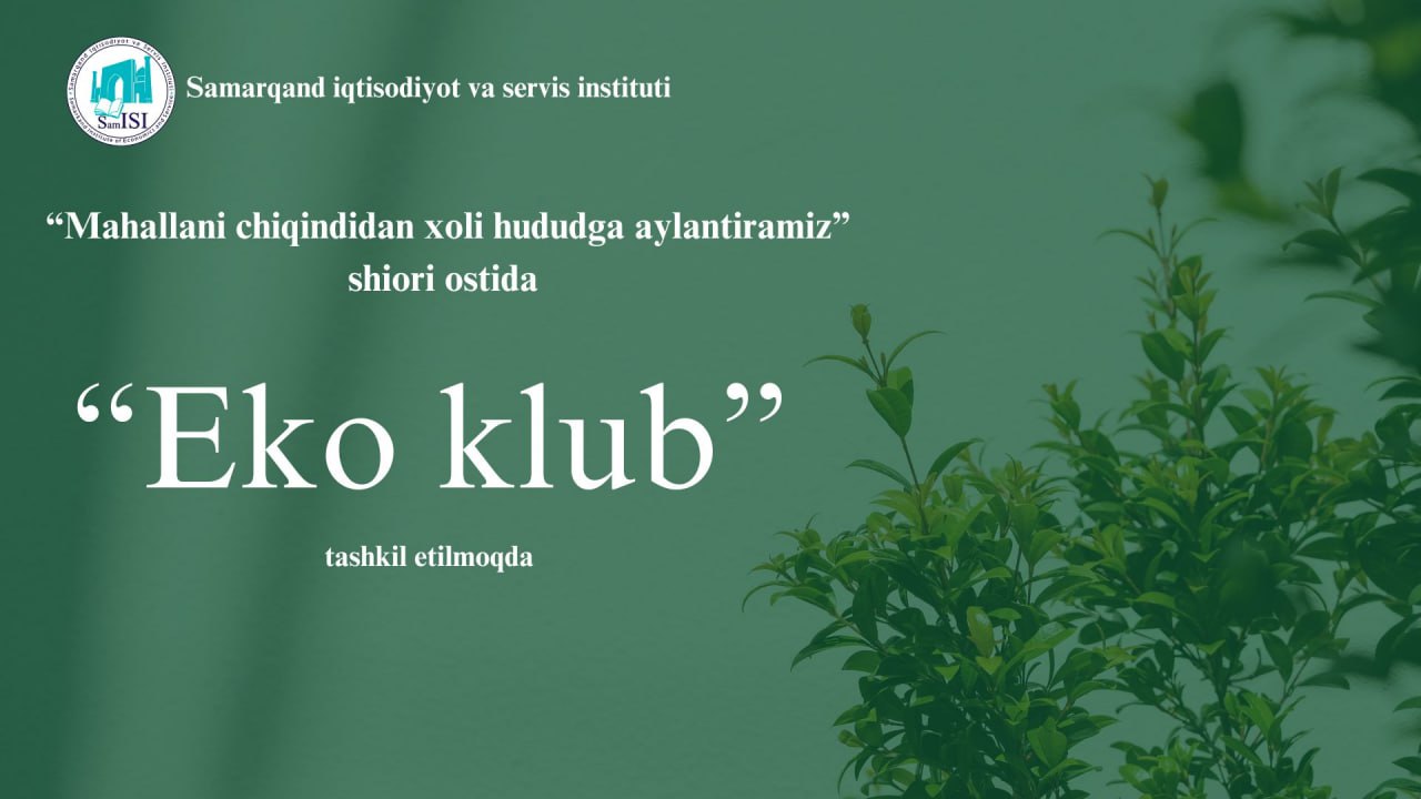 “Mahallani chiqindidan xoli hududga aylantiramiz” shiori ostida “Eko klub” tashkil etilmoqda