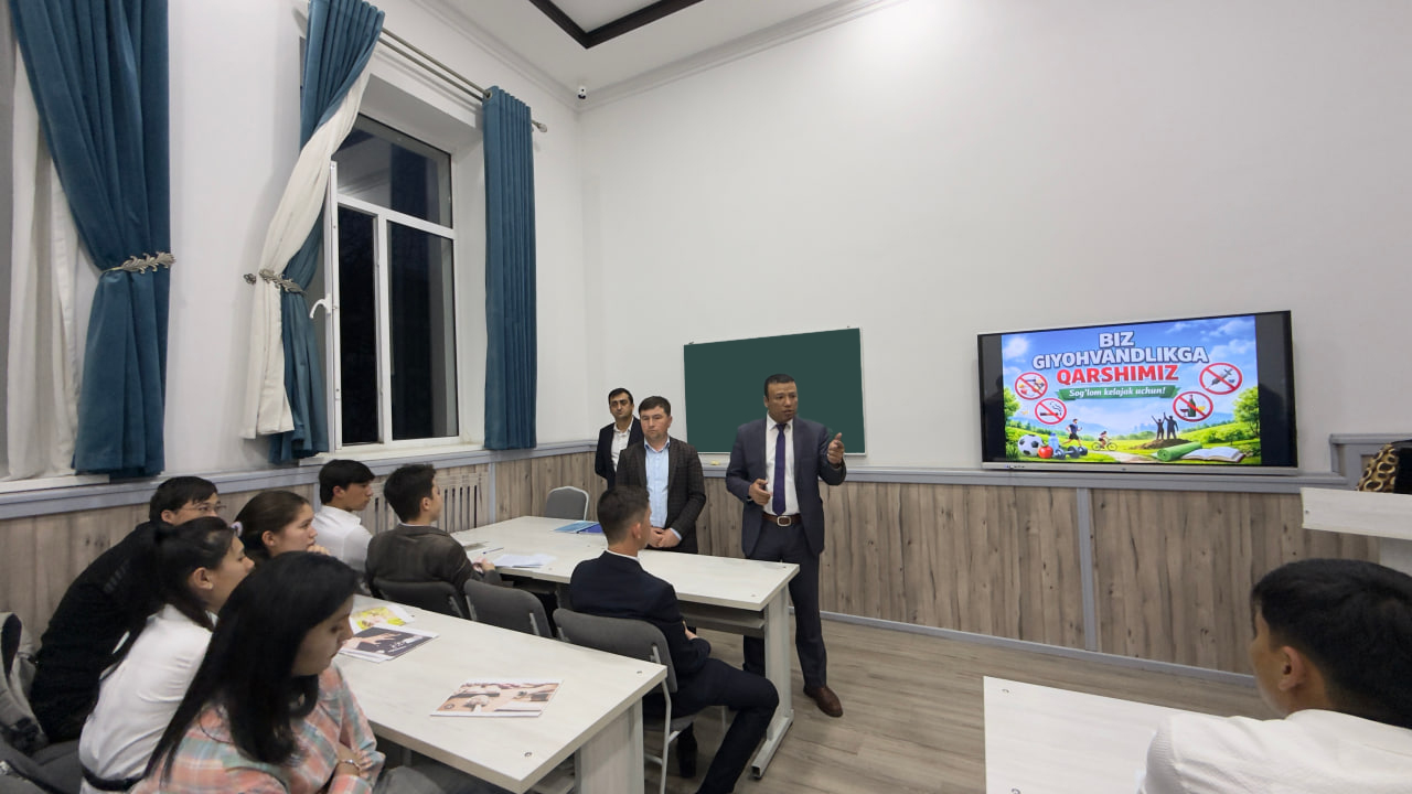 Kechki ta’lim fakultetida “Biz giyohvandlikka qarshimiz” mavzusida davra suhbati tashkil etildi.